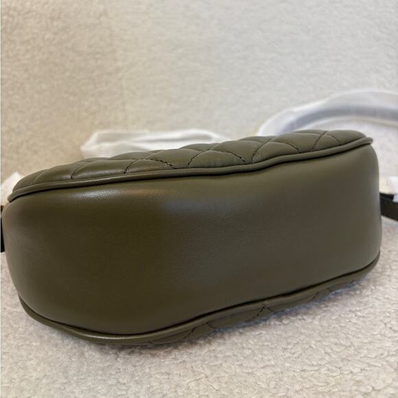 Versace Medusa Quilted Olive Green Crossbody Bag - Picture 7 of 7